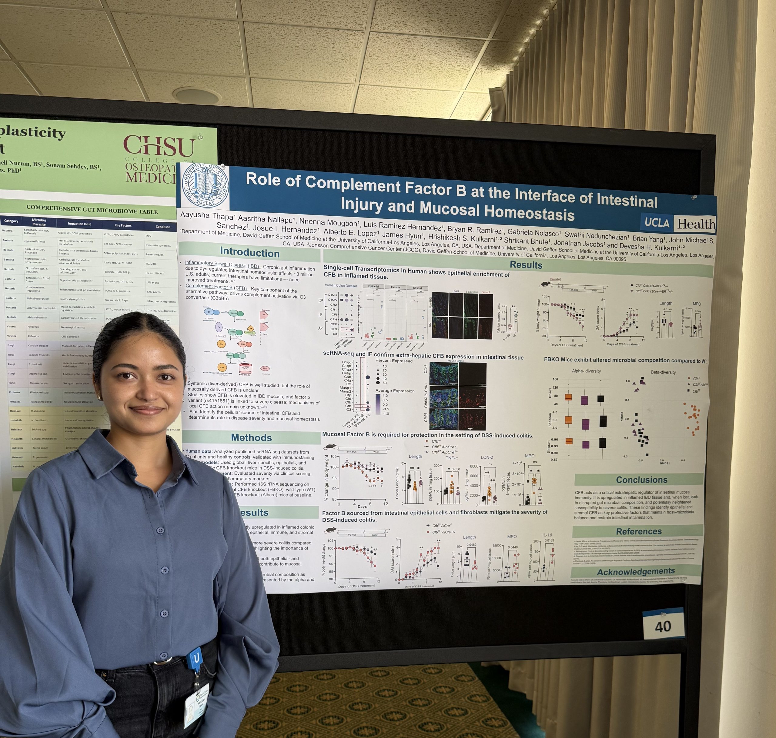 AT_GLMC_conference Aayusha Thapa, SRA in the lab, presenting her poster at GLMC symposium