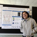 Bryan Ramirez, Graduate student in the lab, presenting poster at GLMC symposium