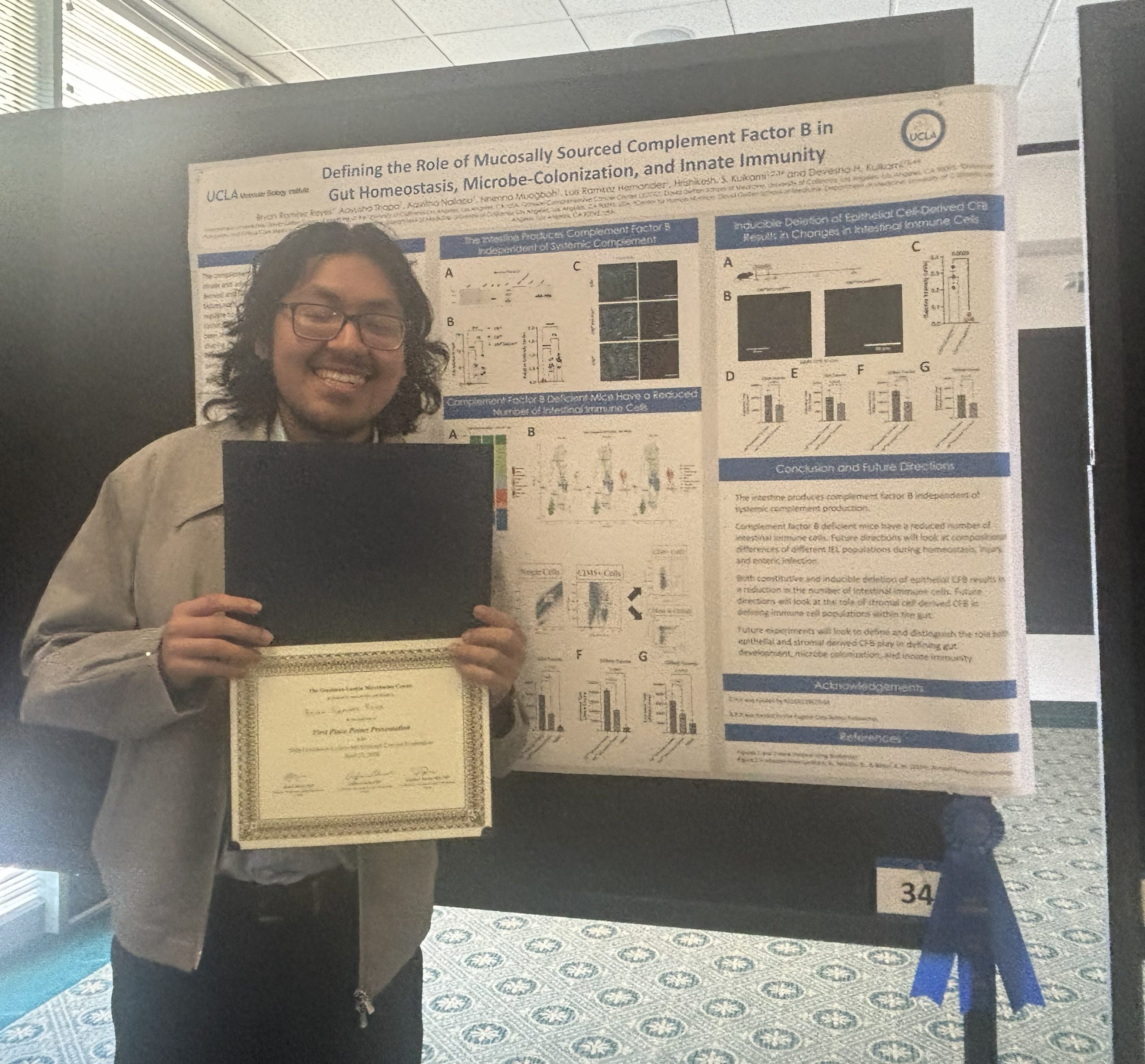 BR_GLMC_Award Bryan Ramirez wins first place for his poster at GLMC symposium